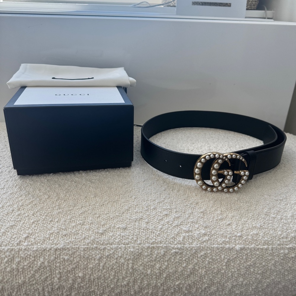Gucci GG Double G Logo Black Belt